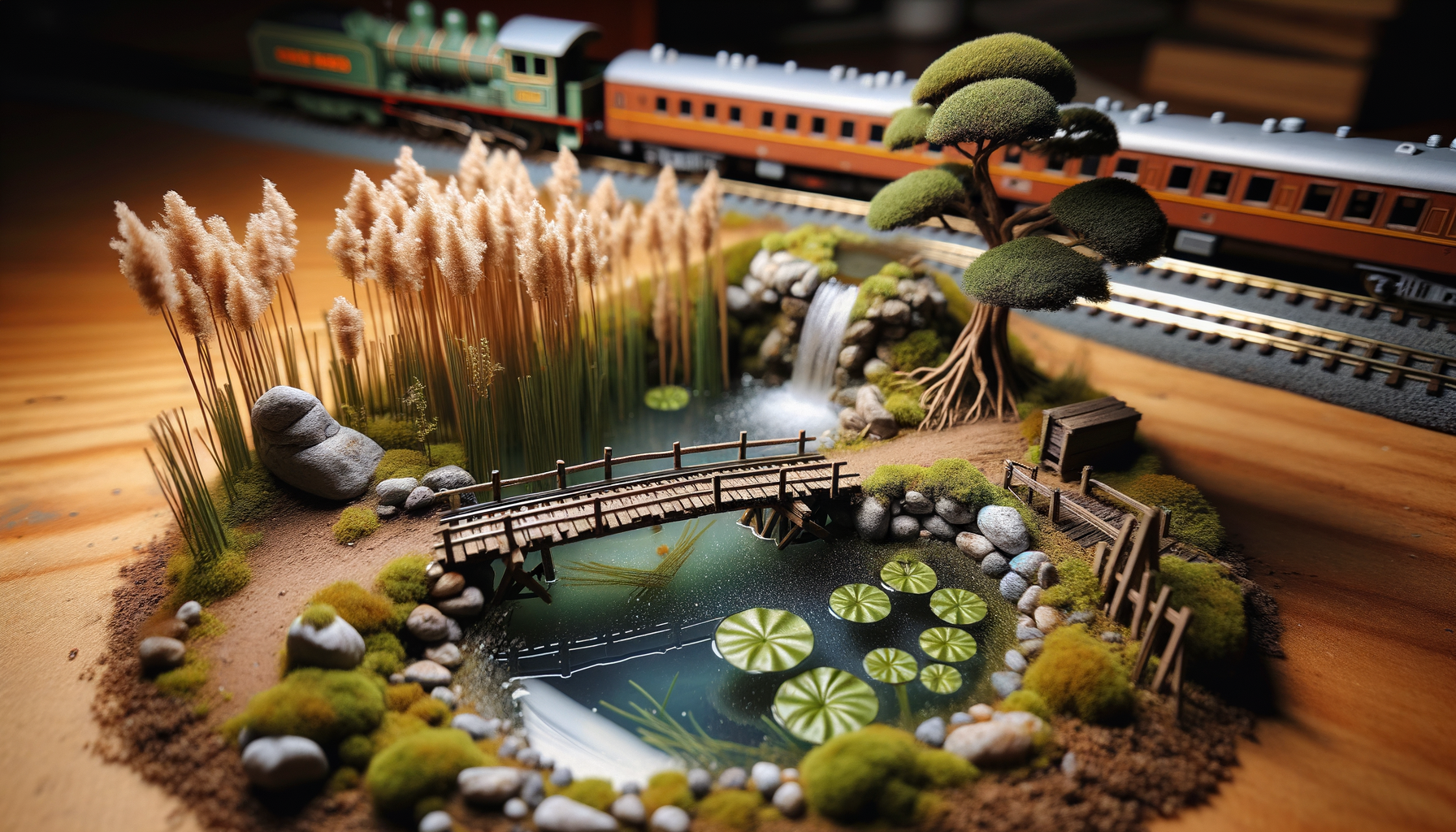 Realistická vodní plocha na kolejišti: od potoka po jezero